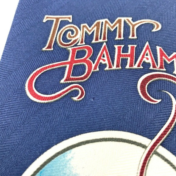 TOMMY BAHAMA Tie Martini's By Moonlight Mermaid 100% Silk Blue Mens Necktie 57" - Picture 7 of 9